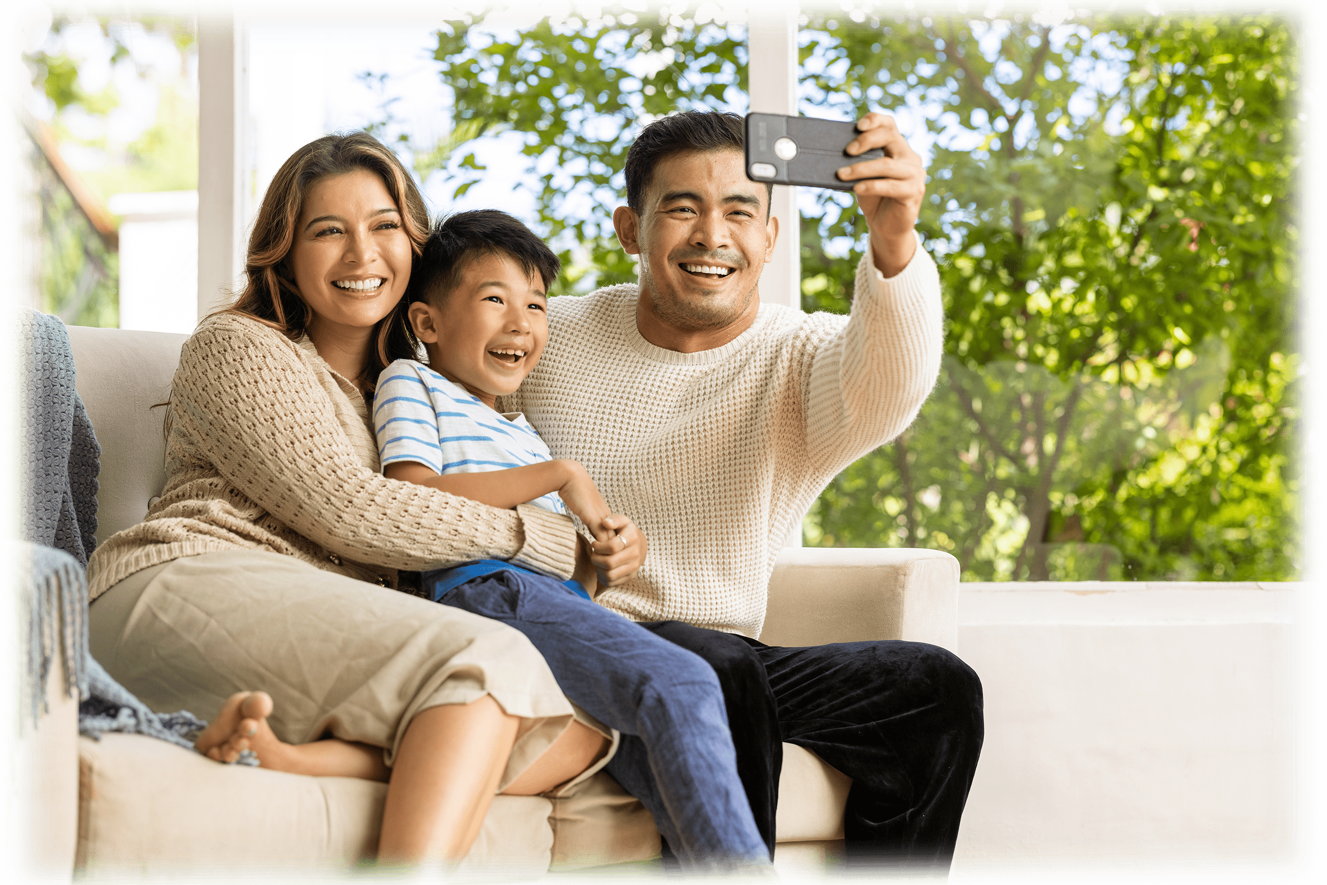 A-beatiful-family-enjoying-the-indoors-and-taking-pictures-together