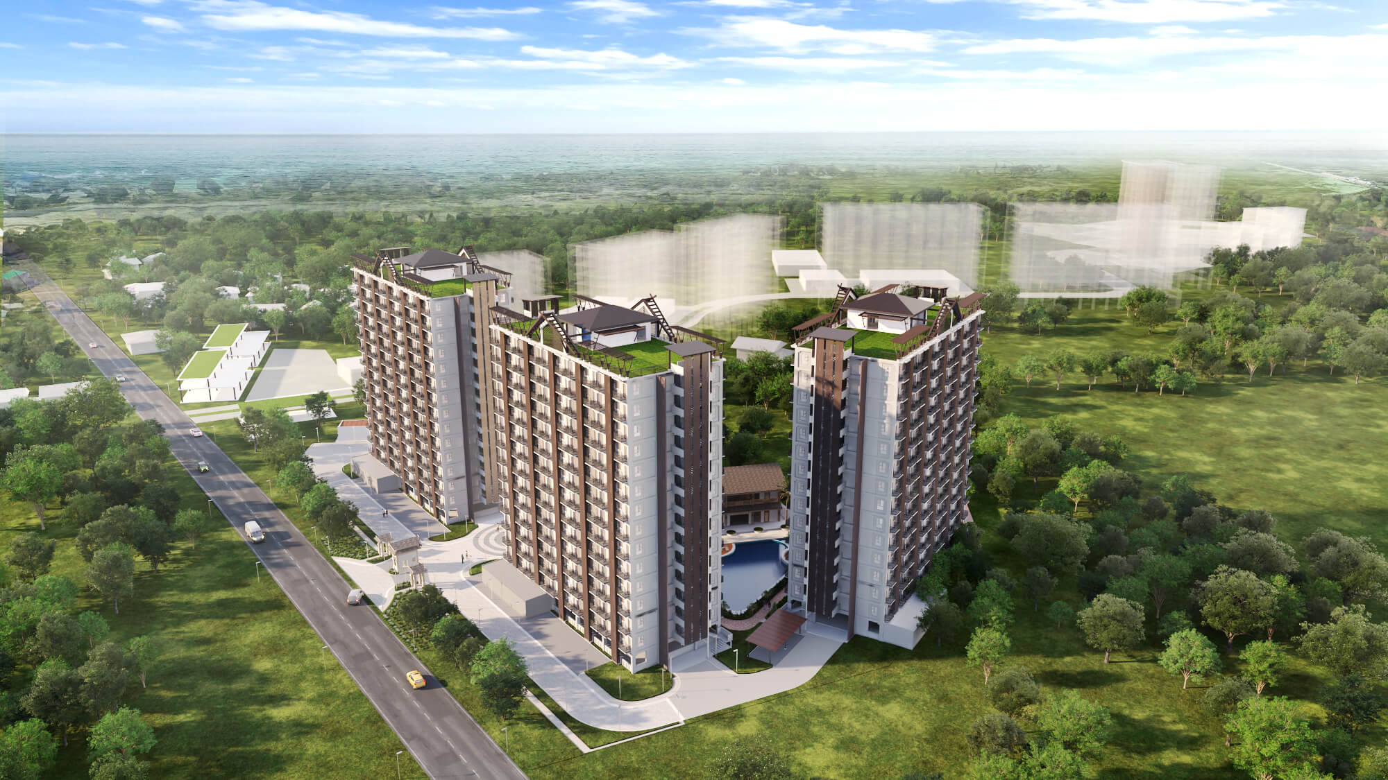 Beautiful-sunny-day-facing-the-township-at-Royal-Oceancrest-Mactan-2