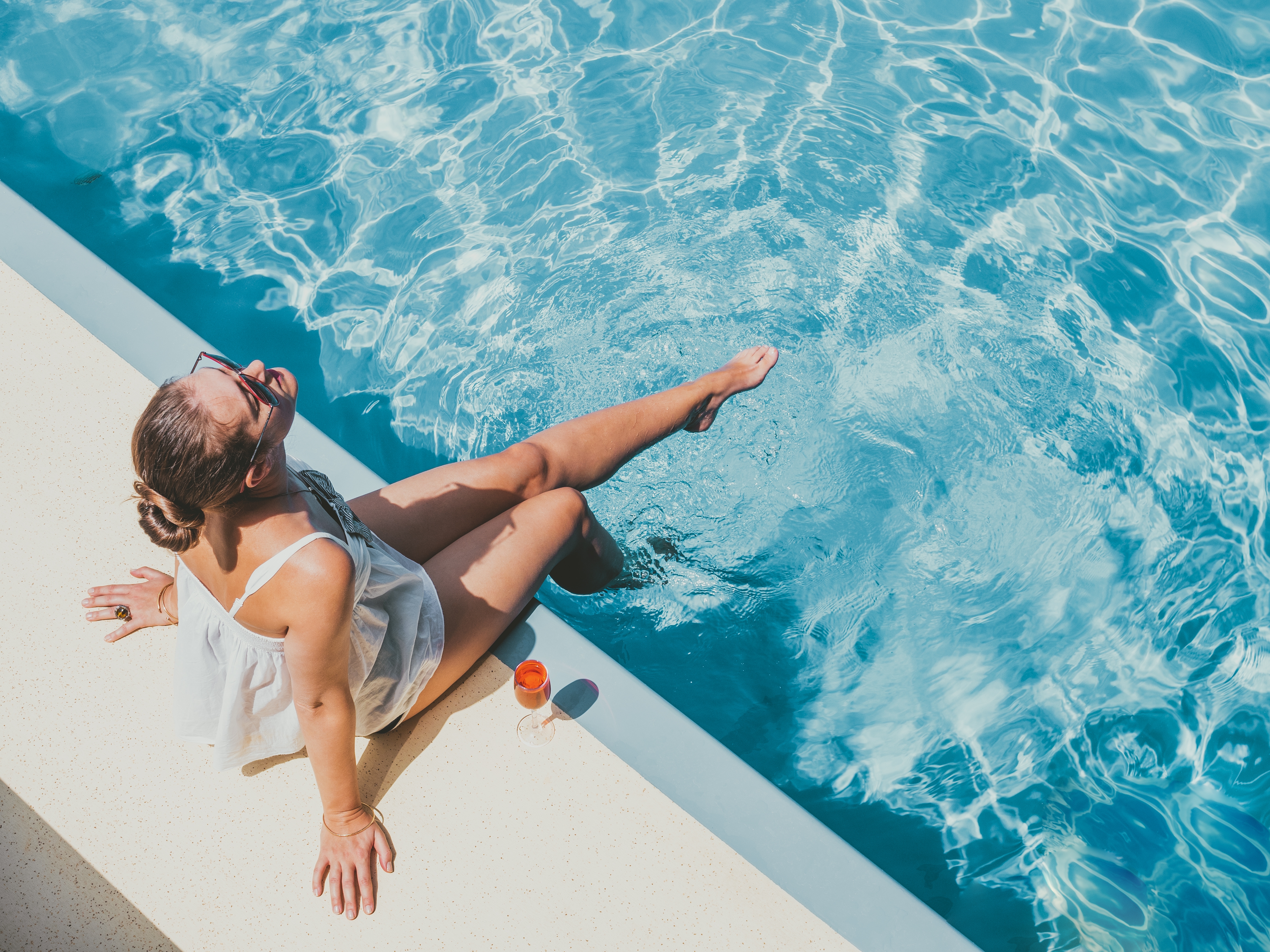 Woman-Swimming-in-Almond-Drive-Pool